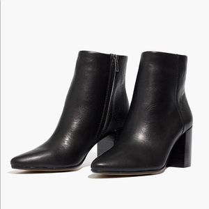 Fiona Black Leather Madewell Boots